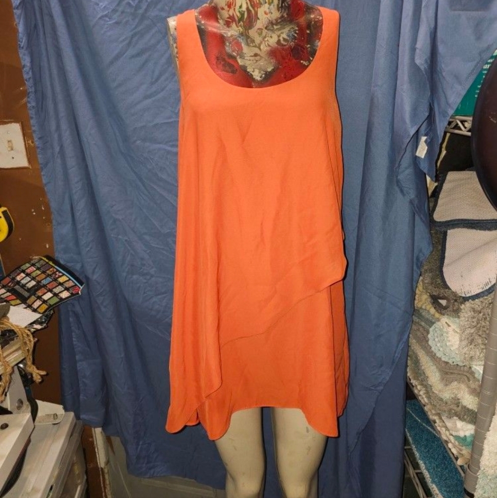 Asymmetrical  orange dress